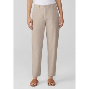 Eileen Fisher | Cotton Hemp Stretch Tapered Pants in Wheat Size 12